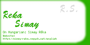 reka simay business card